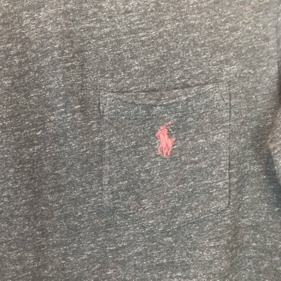 Polo Ralph Lauren Mens Heather Dark Gray Long Sleeve Pocket T-Shirt Size Small S - Picture 3 of 3